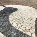 徐州 黄金麻冰裂纹地铺石工地铺装案例