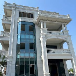 徐州 白麻花岗岩别墅外墙干挂效果展示