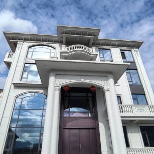 徐州白麻别墅外墙干挂石材效果示例