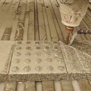 徐州 芝麻白花岗岩石材盲人石、盲道石、盲点石