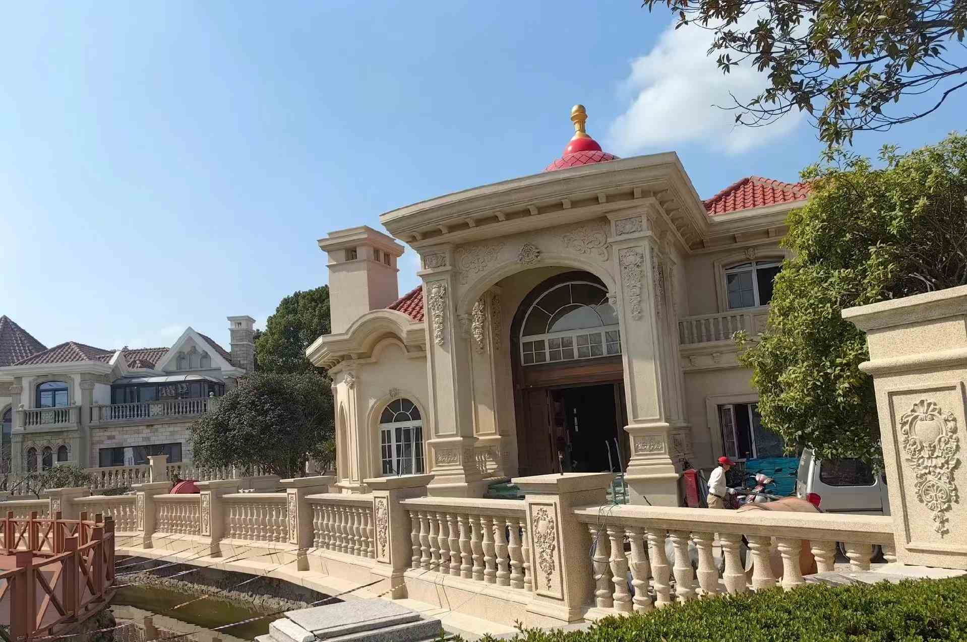 徐州 黄金麻花岗岩欧式别墅