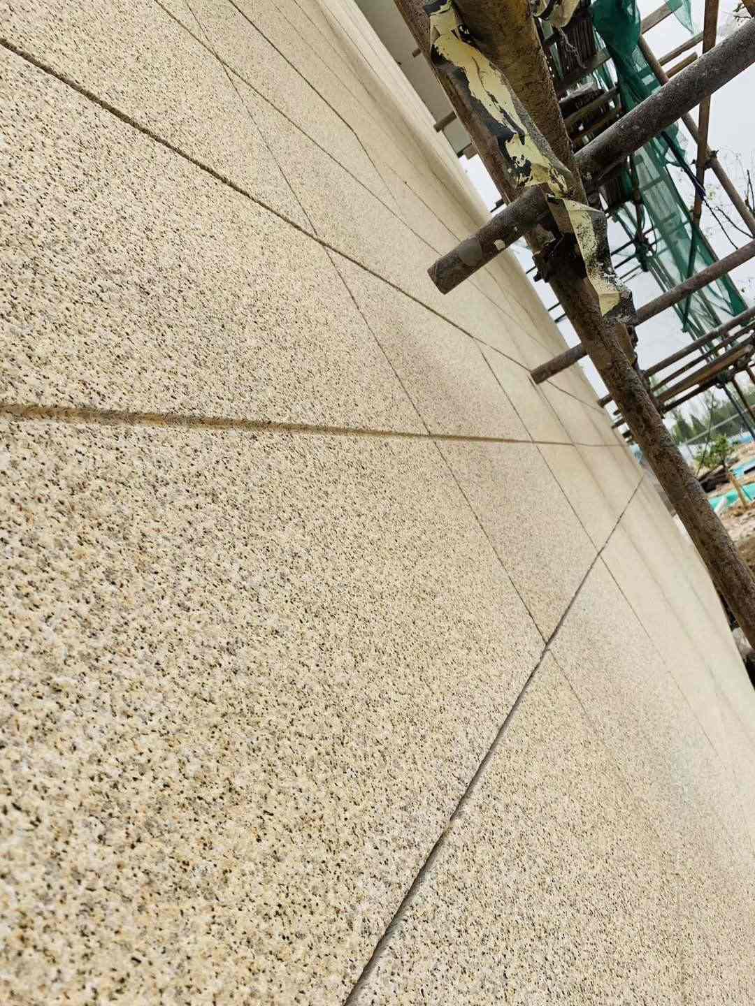 徐州 黄金麻花岗岩荔枝面外墙干挂石材效果示例