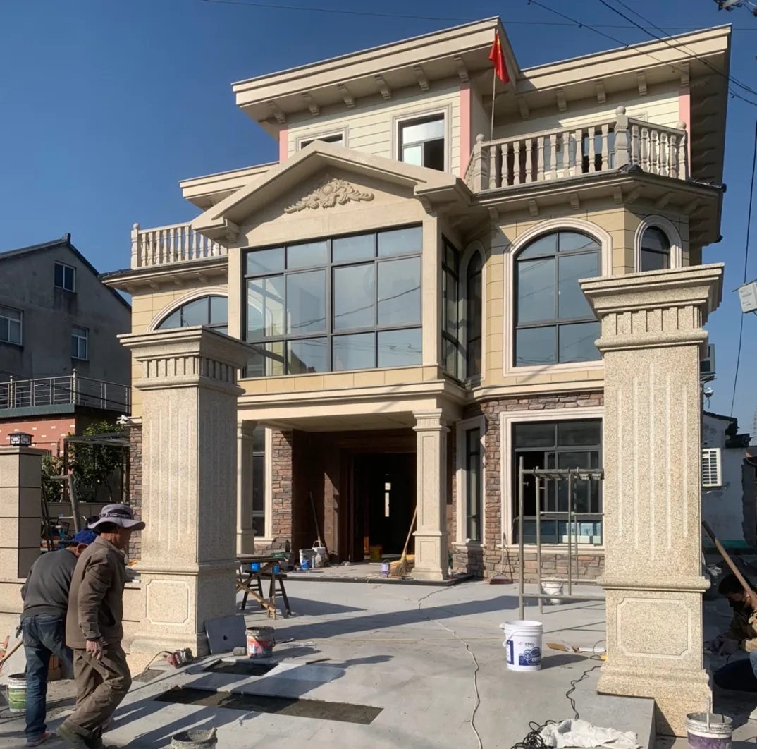 徐州 黄金麻花岗岩荔枝面别墅外墙干挂私家专属