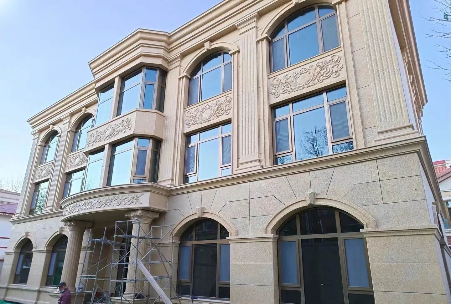 徐州 黄金麻花岗岩别墅外墙干挂