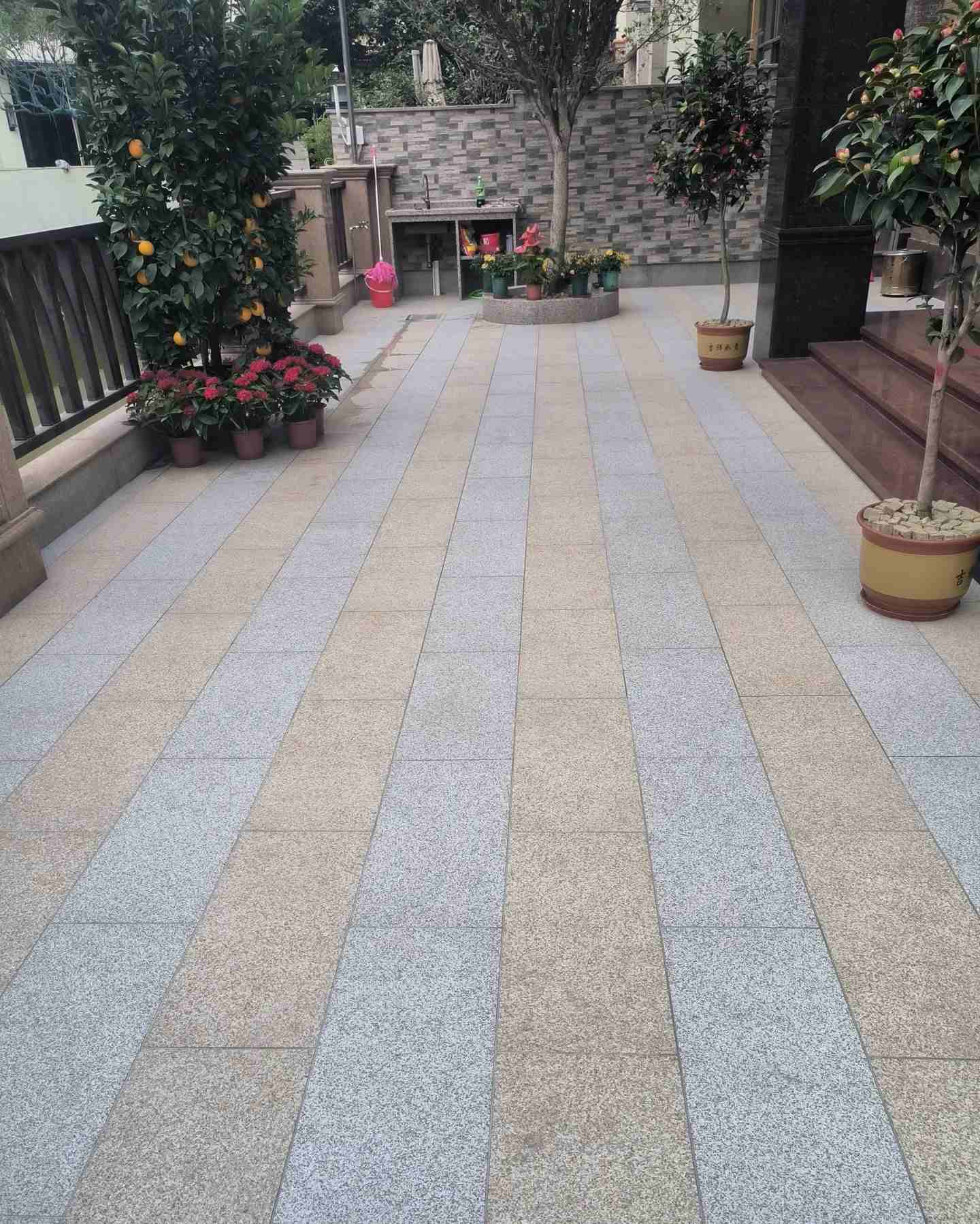 徐州 黄金麻白麻荔枝面庭院铺装展示