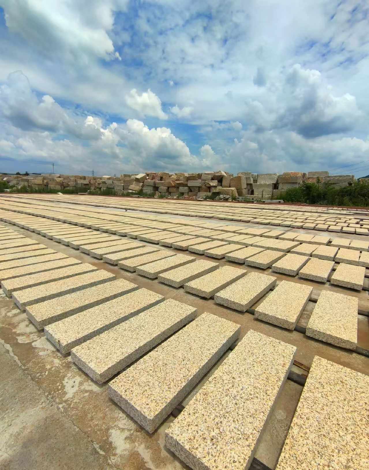 徐州 黄金麻荔枝面花岗岩石材地铺石防护中