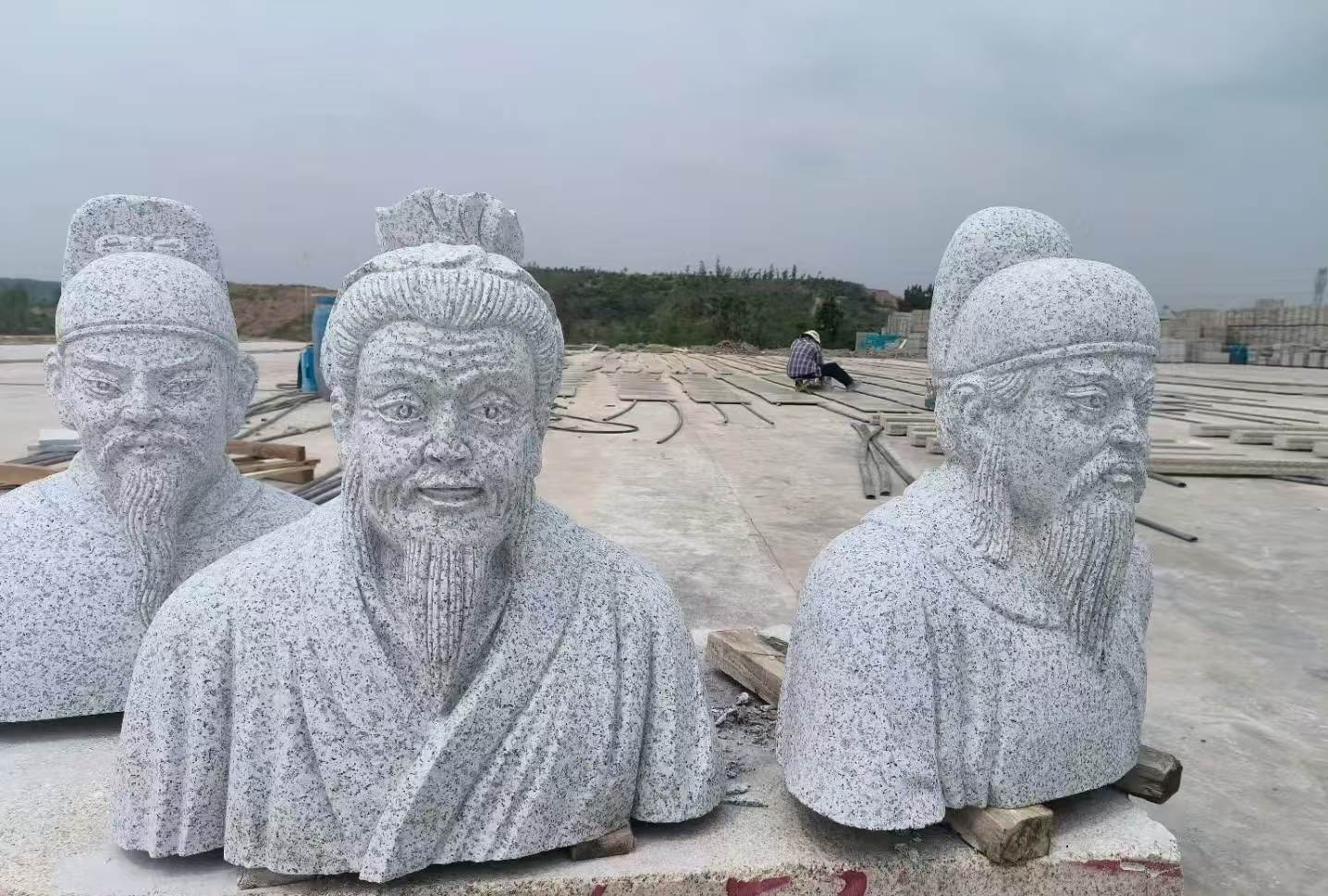 徐州 白麻花岗岩石材人物立体雕刻