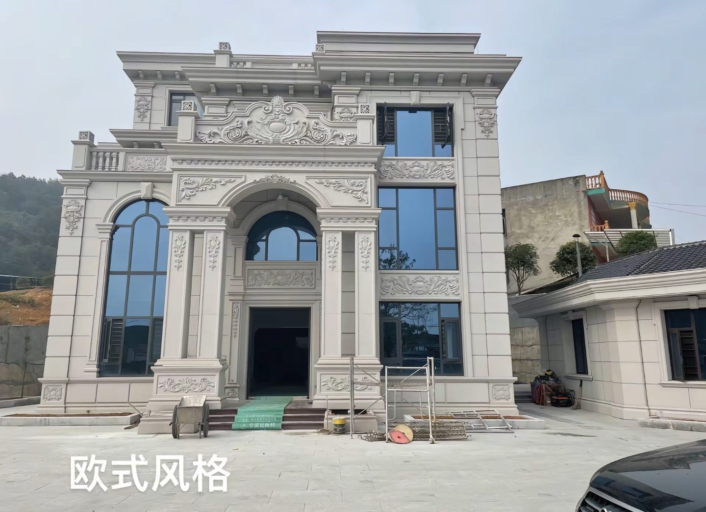 徐州 白麻花岗岩别墅外墙干挂